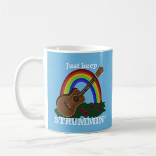 Einfach weiter ukulele Regenbogen hawaiianisch kli Kaffeetasse