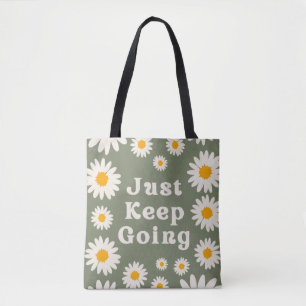 Einfach weitermachen Motivationszitat floral  