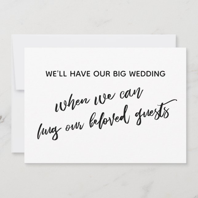 Einfach, wenn wir Sie umarmen können Einladung (Vorderseite)