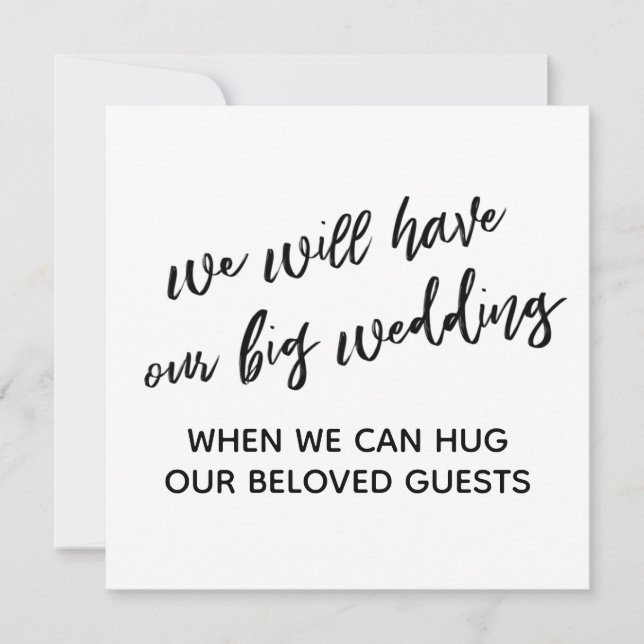 Einfach, wenn wir Sie umarmen können Einladung (Vorderseite)