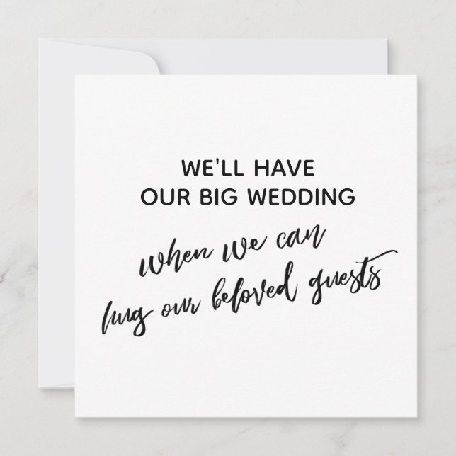 Einfach, wenn wir Sie umarmen können Einladung (Vorderseite)