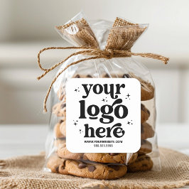 Einfach Werbegeschenk für Ihr Logo hinzufügen Quadratischer Aufkleber