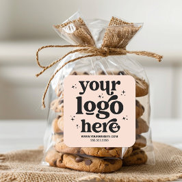 Einfach Werbegeschenk für Ihr Logo hinzufügen Quadratischer Aufkleber