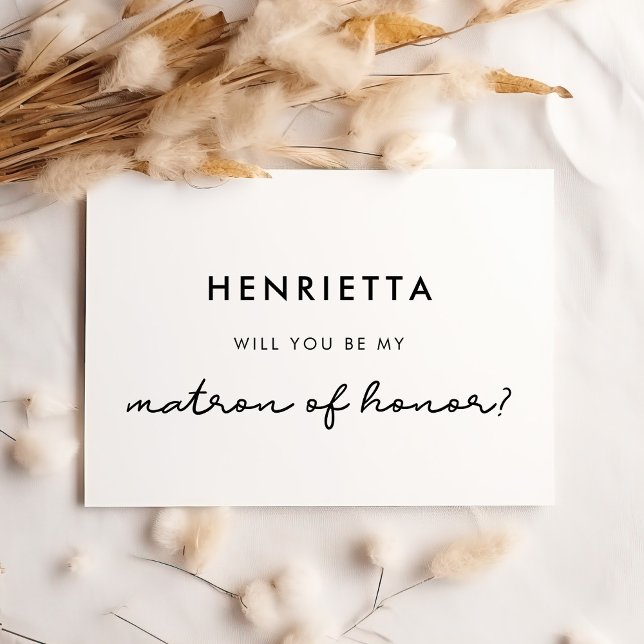 Einfach Werden Sie meine Ehrenmatrone sein? Einladung (Von Creator hochgeladen)