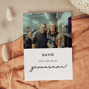 Einfach Werden Sie meine Trauzeuge-Fotokarte Einladung
