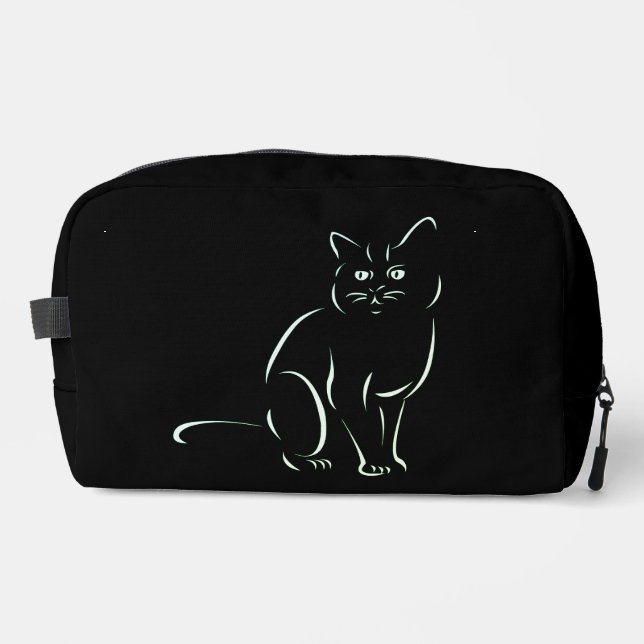 Einfach White Kitty Cat Waschbeutel (Vorderseite)