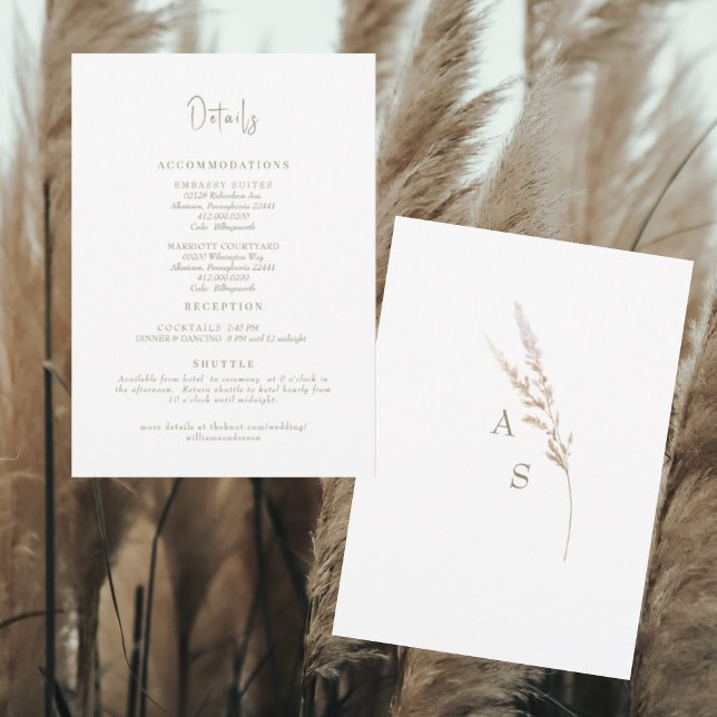 Einfach White Wedding Details Umschließung Einladung (Von Creator hochgeladen)