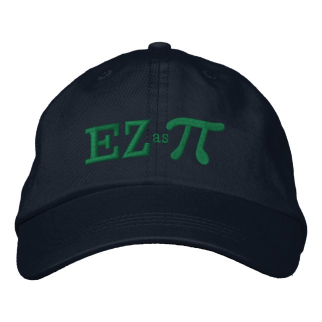 Einfach wie Pie mit Pi Bestickte Baseballkappe (Vorderseite)