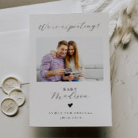 Einfach, wir erwarten Baby Announcement Card