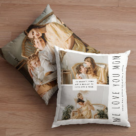 Einfach 'Wir Liebe Mama' 3 Foto Keepake Kissen