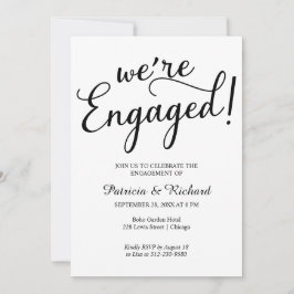 Einfach: Wir sind Verlobte Einladungs-Party Ankündigung