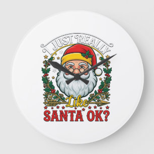 Einfach Wirklich Wie Santa Ok Weihnachten Claus St Große Wanduhr
