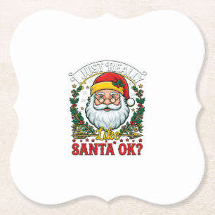 Einfach Wirklich Wie Santa Ok Weihnachten Claus St Untersetzer