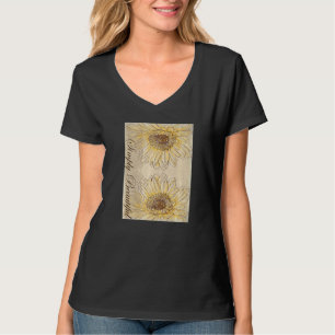 Einfach wunderschöne moderne Frau mit Hutskizze T-Shirt