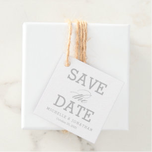 Einfach zeitlos EDITABLE FARBE Save the Date Geschenkanhänger