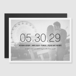 Einfach zeitlos Save the Date Foto Magnet Card