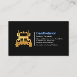 Einfach zeitloser Retro-Gold-LKW  Visitenkarte