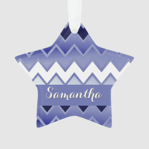 Einfach ZigZag-navy Blue Ornament