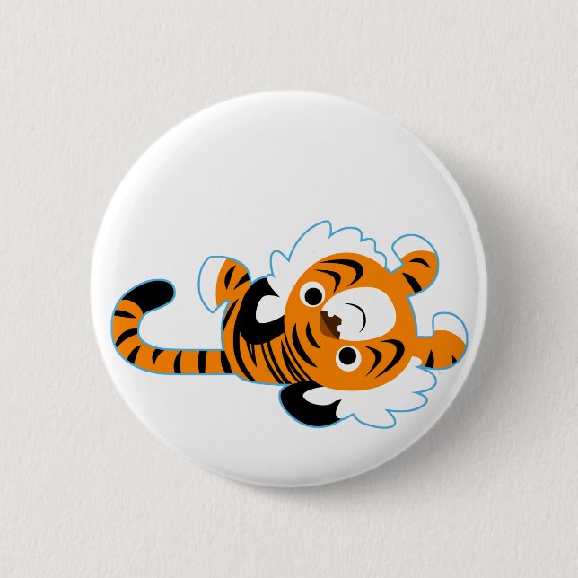 Einfach zu bedienendes Niedliches Cartoon Tiger Bu Button (Vorderseite)