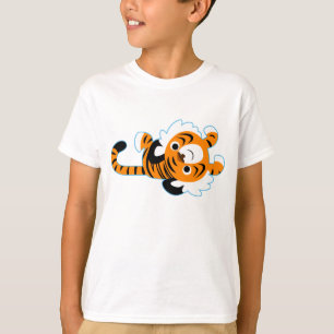 Einfach zu begehender Niedlicher Cartoon Tiger Chi T-Shirt
