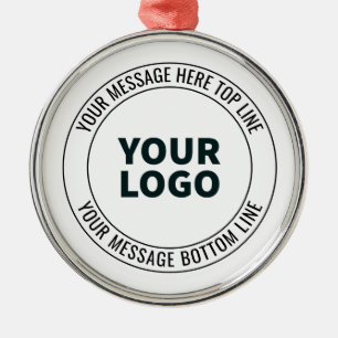 Einfach zu ersetzen mit Ihrem Logo oder Bild Ornament Aus Metall