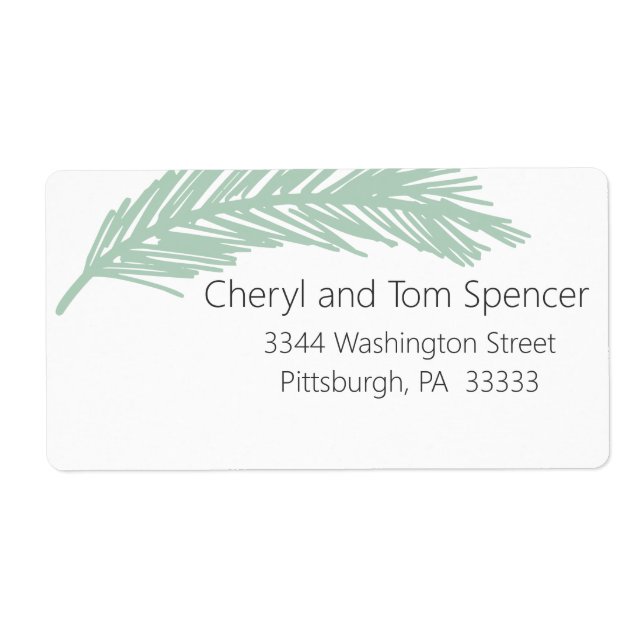 Einfach zu lesende minimale Rücksendeadresse (Vorne)