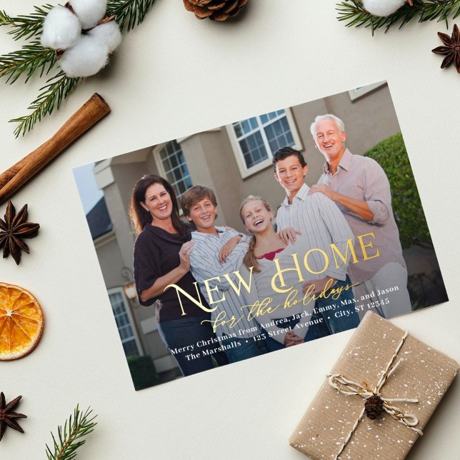 Einfach Zuhause FOIL Urlaubsankündigung Folien Feiertagskarte (Von Creator hochgeladen)