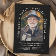 Einfache 100. Geburtstagsparty mit 2 Fotos