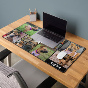 Einfache 13-Bild-Collage Personalisiert Schreibtischunterlage
