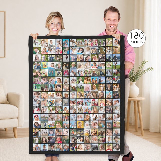 Einfache 180-Quadrat-FotoCollage, benutzerdefinier Fleecedecke (Von Creator hochgeladen)