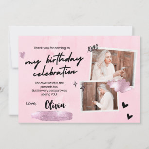 Einfache 18. Geburtstagsparty Dankeschön-Karte Dankeskarte