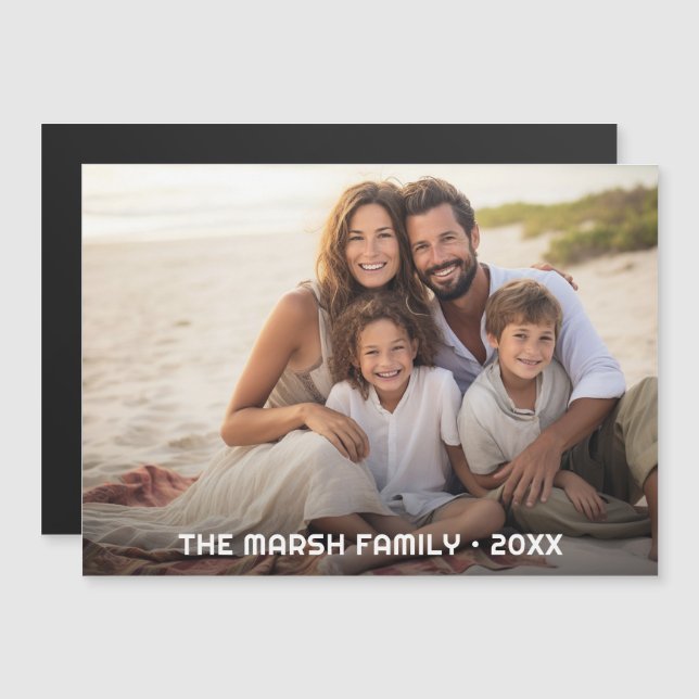 Einfache 1-Foto-Gesamtabdeckung - unkompliziertes  Magnetkarte (Vorne/Hinten)