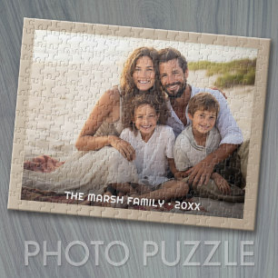 Einfache 1-Foto-Vollabdeckung - Chunky-Textüberlag Puzzle