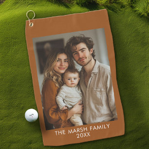 Einfache 1 Fotomontage - Warme Farbgrenze - Text Golfhandtuch