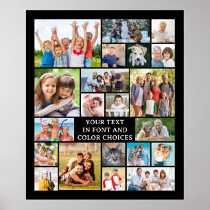 Einfache 21er Fotocollage Individuelle Farbe Perso Poster