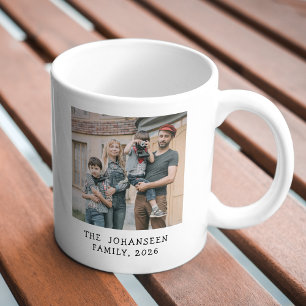 Einfache 2-Familien-Fotografie Moderne Fotovorlage Kaffeetasse