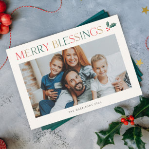 Einfache 2-Foto-farbige religiöse Weihnachten