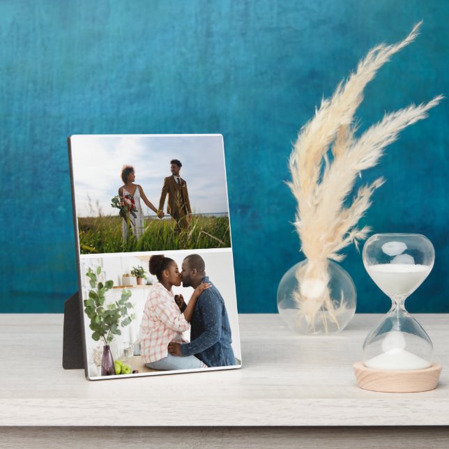 Einfache 2-FotoCollage Fotoplatte (Seite)