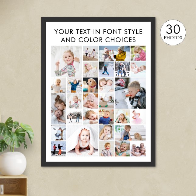 Einfache 30-Foto-Collage Poster (Von Creator hochgeladen)
