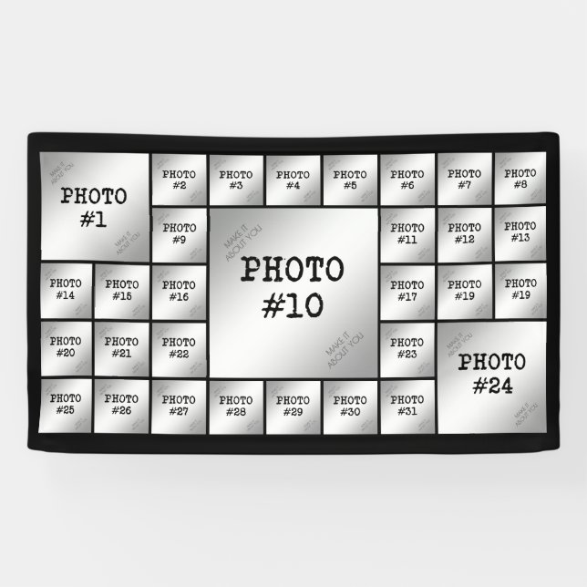 Einfache 31-Bild-Collage Vorlage - benutzerdefinie Banner (Horizontal)