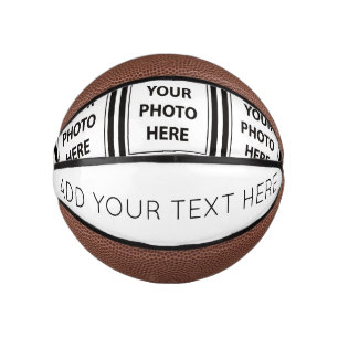 Einfache 3 Fotos & Text hinzufügen - Bild hochlade Mini Basketball