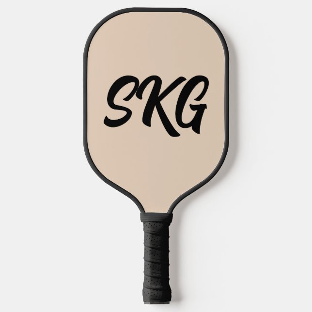 EINFACHE 3-STRECKE-MONOGRAMM-BILDSCHIRM-PADDDLE PICKLEBALL SCHLÄGER (Vorderseite)