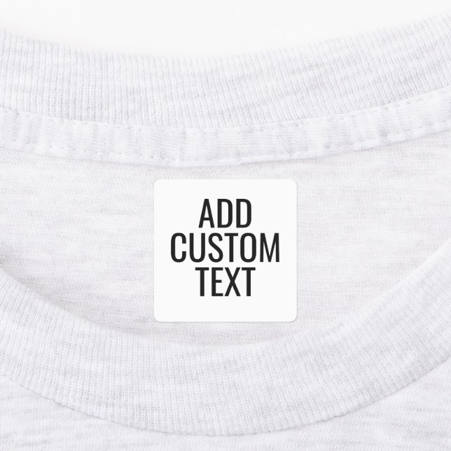 Einfache 3 Zeilen Text - serif Etiketten (Befestigt)