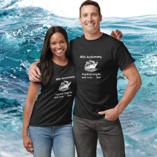 Einfache 40. Jubiläums-Alaska-Kreuzfahrt  Personal T-Shirt