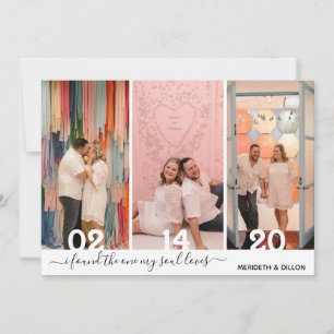 Einfache 4-Foto Elegantes Skript Save the Date