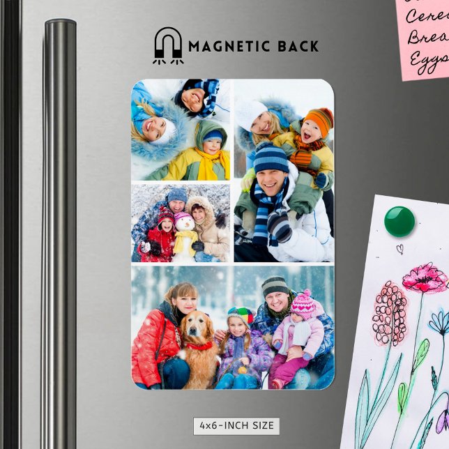 Einfache 4-FotoCollage Magnet (Von Creator hochgeladen)