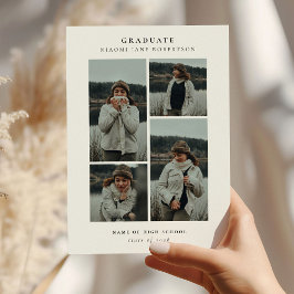 Einfache 4-Fotolage-Abschluss Ankündigung