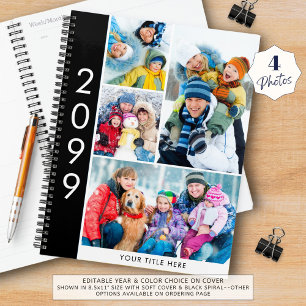 Einfache 4-Fotomaterial Personalisierter Planer