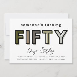 Einfache 50. Geburtstagsfeier | 50. Geburtstag Einladung