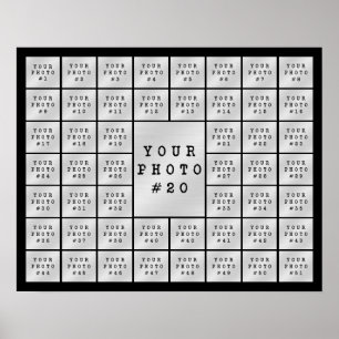Einfache 51 Foto-Collage Personalisierte Benutzerd Poster